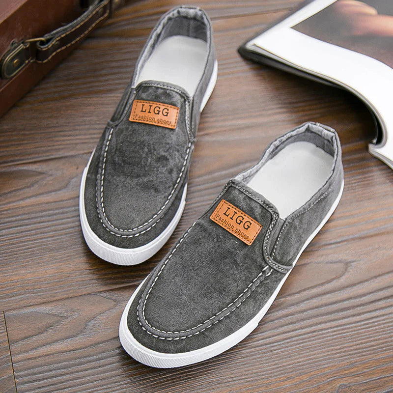 Herre Casual Canvas Slip-on Slip-On hjemmesko