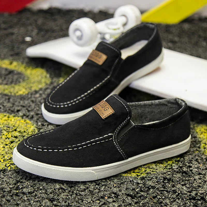 Herre Casual Canvas Slip-on Slip-On hjemmesko