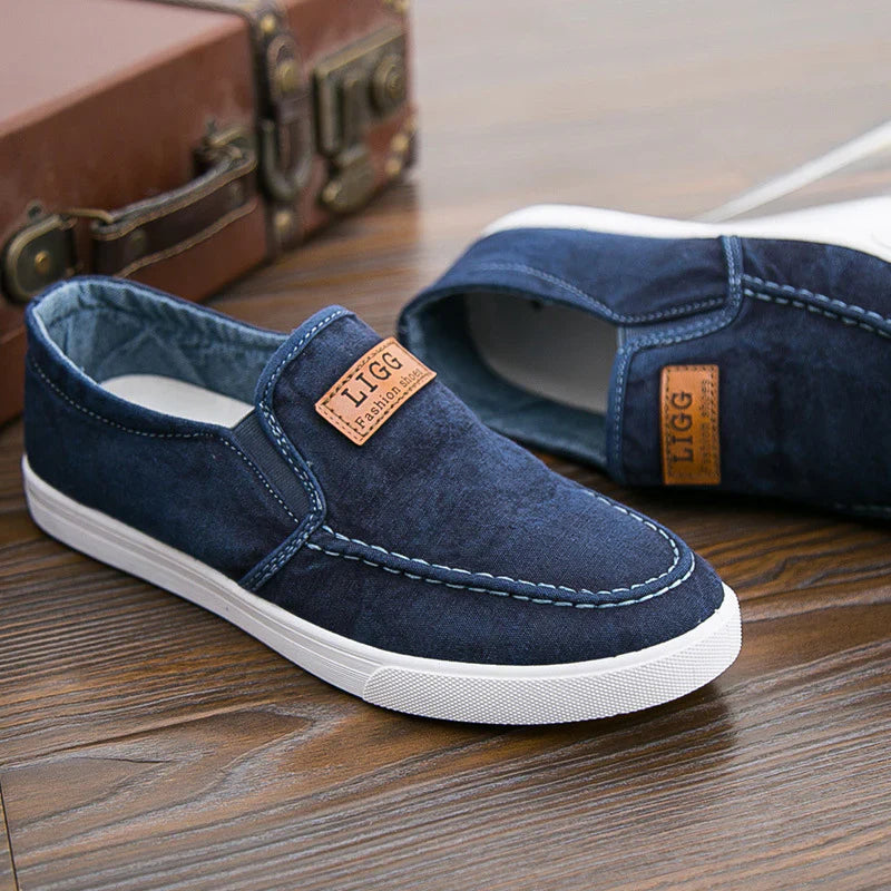 Herre Casual Canvas Slip-on Slip-On hjemmesko