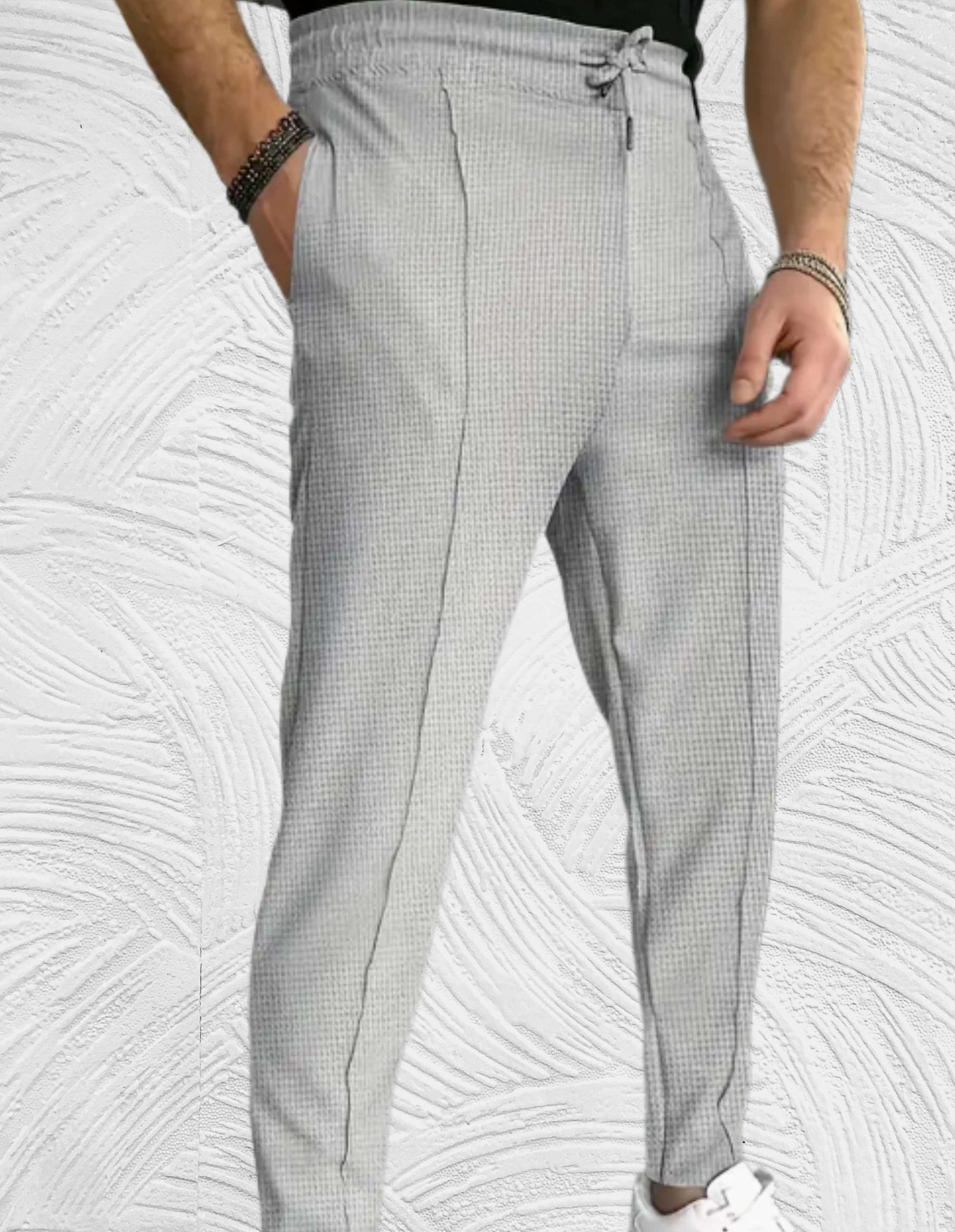 Clarence - Casual broek met hoge taille en ribbels voor heren - Miller-Mode